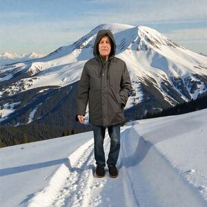 New Men's Gray Performance Winter Jacket